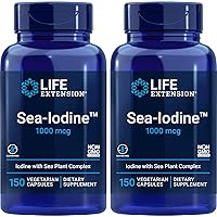 Sea Iodine 1000 mcg, 150 Veg Caps (Pack of 2) - Natural Iodine Supplement from Kelp and Bladderwack