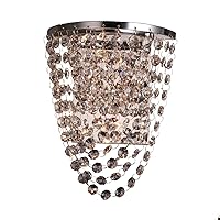 Modern Chrome Finish Crystal Wall Light Sconce Lamp Fixtures for Bedroom