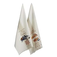 DII Fall Kitchen Towels for Kitchen Decorative Cotton Dish Towel Set, 18x28, Pumpkin Farm, 2 Count