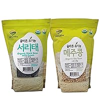 Organic Duo: Hearty Black Beans & Nutritious Soybeans - Premium Organic Beans, USDA & CCOF Certified, Perfect for Diverse Cooking