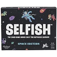 Ridley's Games: Selfish- Space Edition Card Game | Easy to Play Party Game for Groups | Ideal for 2-5 Players, Ages 7+ | Makes a Great Gift Idea | Don't Run Out of Oxygen - Only The Ruthless Survive!