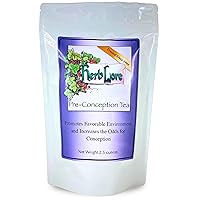 Pre-Conception Tea (60 Cups Loose Leaf) - Fertility Tea for Women with Red Raspberry Leaf, Red Clover & Nettle - Supports Healthy Hormone Balance *