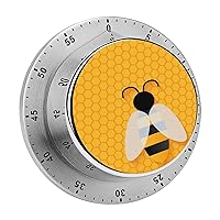 Kitchen Timer Bee Classroom Timer Stainless Steel Countdown Timer with Magnetic Backing