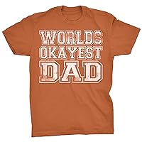 World's Okayest Dad - Funny Vintage Distressed Soft Style Shirt for Dad - Soft Modern Fit