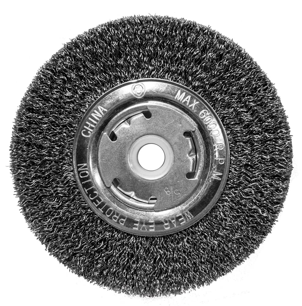 Century Drill & Tool 76864 Crimped Wire Bench Grinder Wheel, 6