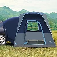TIMBER RIDGE 5 Person SUV Tent with Movie Screen Weather Resistant Portable for Car SUV Van Camping, Includes Rainfly and Storage Bag, 10' W X 8' L X 7.1' H Blue