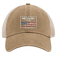 Mechanic for Trump Keeping America Great Cap Men Hat Pigment Khaki02 Mens Beach Hat Gifts for Her Running Cap