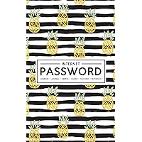 Internet Password Logbook | Journal | Libreta | Cahier | Taccuino | Notizbuch: 100 Page Password Book to Track & Organize Your Computer Logins, ... & Usernames: Yellow Pineapple Pattern 130-1