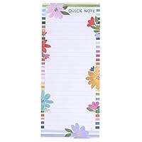 Graphique Magnetic Notepad - Bright Flower Power Quick Note Grocery and Shopping List - Fun Decorative To-Do List - Perfect House Warming Gifts - 100 Tear off Sheets (4