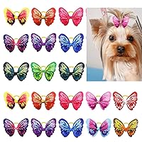 50pcs Dog Hair Accessories Cute Butterfly Cat Dog Hair Bows With Rubber Bands Dog Grooming Bows hair accessories For dogs cats Pets 01