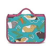 Cute Cartoon Guinea Pig Hanging Toiletry Bag for Women Travel Makeup Bag Organizer Waterproof Cosmetic Bag