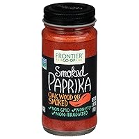 Frontier Co-op Smoked Paprika, 1.87 Ounce, Oak Wood Smoked & Ground Spanish Paprika, Deep Smokey Flavor, Kosher