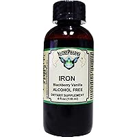 Iron Liquid ( Gentle High Absorption Ferrous Bisglycinate Chelate) BlackBerry Vanilla 4 fl oz 24 Servings