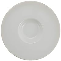 Wide Rim 9.4 inches (24 cm) Flat Soup, Made in Japan Pasta Plate, 24cm, White