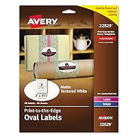 Avery Printable Blank Oval Labels, 2
