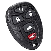 Key Fob Replacement Fit for Chevy Impala Monte Carlo Cadillac DTS Buick Lucerne 2006 2007 2008 2009 2010 2011 2012 2013 #OUC60270 15912860 10337866, 5 Button Car Keyless Entry Remote Control Set 1