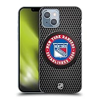 Head Case Designs Officially Licensed NHL Puck Texture New York Rangers Hard Back Case Compatible with Apple iPhone 14