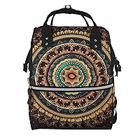 Diaper Bag Backpack Mandala Maternity Baby Nappy Bag Casual Travel Backpack Hiking Outdoor Pack
