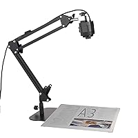 Document Camera for Teaching, USB Webcam for Distance Learning, Video Conferencing, Remote Working, Stop Motion, Time Lapse, Classroom Real-time,Overhead Video Recording, High Definition 1080P