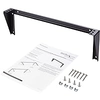 StarTech.com 1U Wall Mount Patch Panel Bracket – 19 in – Steel - Vertical Mounting Bracket for Networking and Data Equipment (RK119WALLV)