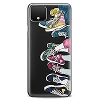 TPU Case Compatible for Google Pixel 8 Pro 7a 6a 5a XL 4a 5G 2 XL 3 XL 3a 4 Slim fit Pattern Kids Women Trainers Flexible Silicone Print Girls Design Sneakers Cute Soft Clear Colorful Trend