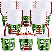 32 oz Football Cocktail Rum Buckets, Portable Rum Buckets for Drinks, Plastic Drink Buckets with Handle for Football Party Cocktail Rum Champagne Beer(32 Pcs)