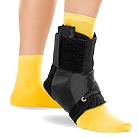 BraceAbility Ankle Brace - Lace-Up Ankle Brace for Women and Men - Figure-8 Stabilizer Sports Recovery Support Wrap for Right or Left Ankle Pain and Sprains Relief (X-Large)