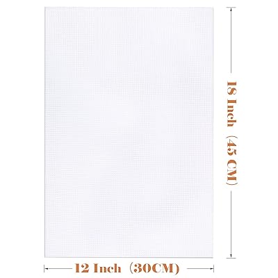 6 Pieces Aida Cloth 14 Count White Cross Stitch Fabric for Craft