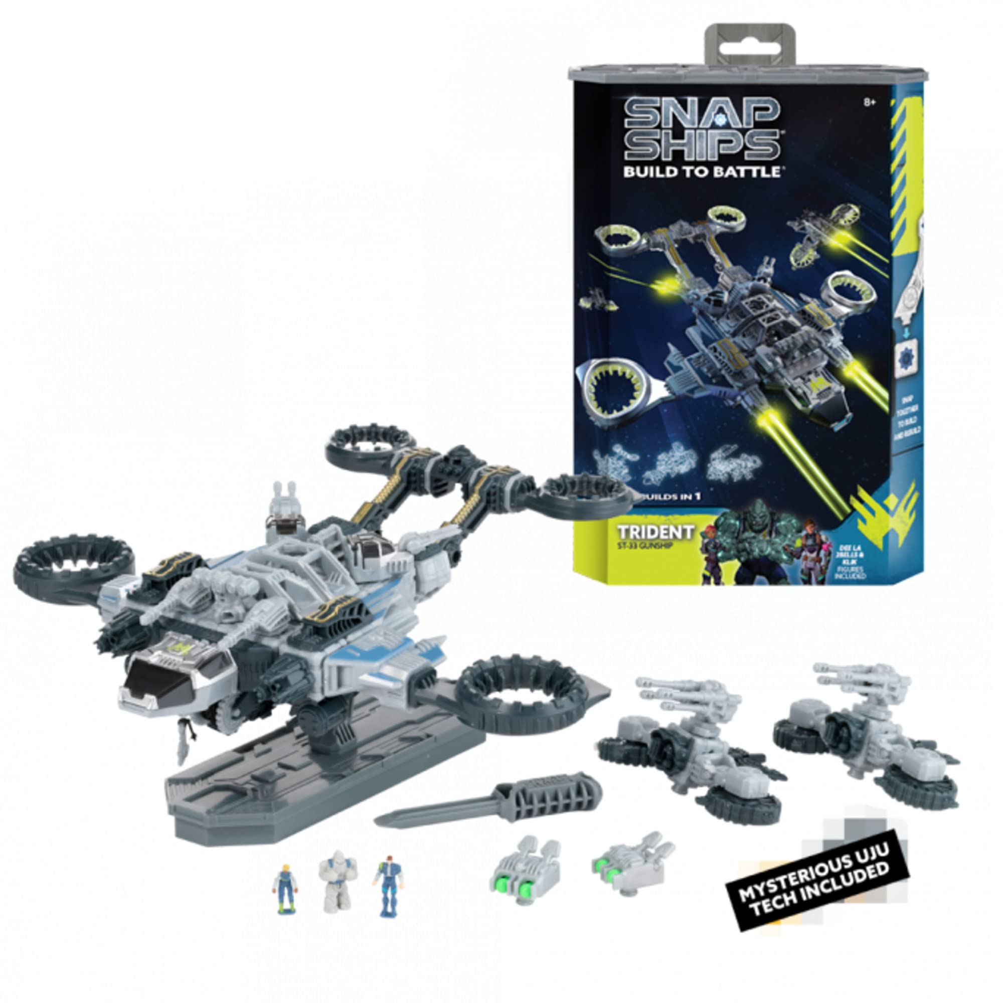 Snap Ships — Trident ST-33 Gunship — Building Construction Toy for Custom Building and Battle Play — for Ages 8+