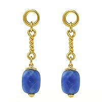 Ben-Amun Bohemian Chain Link Tear Drop Post 24k Gold Plated Earrings