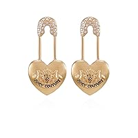 Juicy Couture Goldtone Scotty Dog Heart Drop Earrings