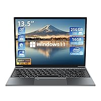 Windows 11 Touch Screen Laptop,13.5Inch N95 3.4GHz 16GB RAM256GB SSD Notebook PC,3K 3000 * 2000 LCD,Backlit Keyboard,Finger Print All-Metal Body