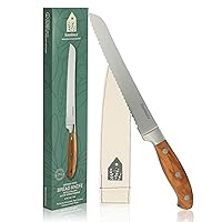 Oprah's Favorite Things - 8 Inch German Steel Bread Knife W/Italian Olive Wood Forged Handle