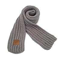 Kids Knit Scarf Winter Fashion Solid Color Toddler Baby Scarves Wrap Neck Warmer