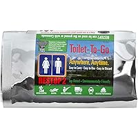 2 - Portable Toilet Solid (Poop) and Liquid (Pee) Leak Proof Waste Bag - Toilet Paper and Wet Wipe Included
