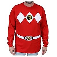 Power Rangers Adult Unisex Mighty Long Sleeve Halloween Costume Cosplay T-Shirt