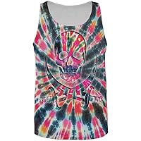 Old Glory Tie Dye Jolly Roger All Over Adult Tank Top - X-Large Multi