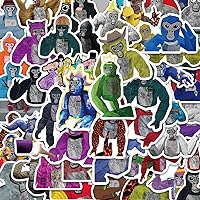 50PCS Funny Gorilla Sticker for Kids,Cartoon Animal Stickers, Game Aesthetic Vinyl Waterproof Sticker Decal for Water Bottle,Laptop, Phone,Skateboard,