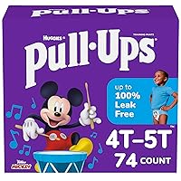 Pull-Ups Boys' Potty Training Pants, Size 4T-5T Training Underwear (38-50 lbs), 74 Count
