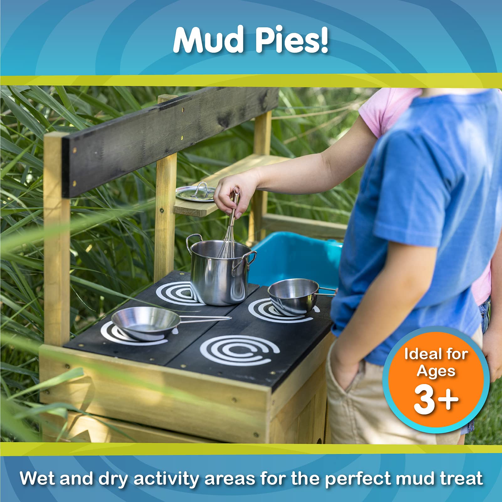 TP Toys Muddy Maker Mud Kitchen - Outdoor Kitchen Playset for Kids