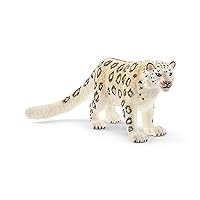Schleich Wild Life Realistic Prowling Snow Leopard Figurine - Intricately Painted and Highly Detailed Wild Animal Toy, Durable for Education and Fun Play, Perfect for Boys and Girls, Ages 3+