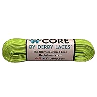 Derby Laces CORE Narrow 6mm Waxed Lace for Figure Skates, Roller Skates, Boots, and Regular Shoes