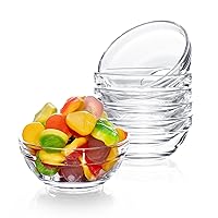 Mini Glass Prep Pinch Bowls, 3.5 inch 4 oz Clear Glass Bowls for Condiments, Small Glass Bowls, and Pinch Bowls (4 Pack)