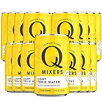 Q Mixers Light Tonic Water Premium Cocktail Mixer Made with Real Ingredients 7.5oz Can | 15 PACK