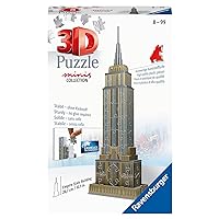 Ravensburger Mini Empire State Building 54 Piece 3D Jigsaw Puzzle for Kids and Adults - 11271 - Great for Any Birthday, Holiday, or Special Occasion