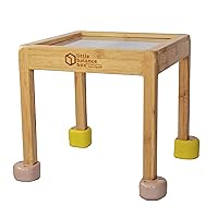 Little Balance Box, Best Push Pull Walker Toy, 2-in-1 No Wheels Spring Feet, Wooden Walker, Girl Boy Toddler Walker Push Stand Toys, Toddler, Child Activity Table (Beige + Booties)