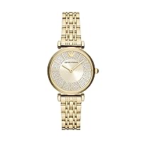 Emporio Armani Women's Two-Hand Gold-Tone Stainless Steel Bracelet Watch (Model: AR11608)