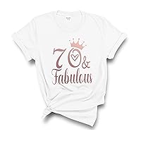 IHK, 70 and Fabulous Birthday T-Shirt, 70 and Fabulous Shirt, 70th Birthday Gift for Women and Men, 70th Birthday Shirt