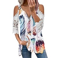 Camisole Large Short Sleeve Cold Shoulder Tops Graphic T Shirts Zip Lace Off Shoulder T Shirt Sleeveless Tee