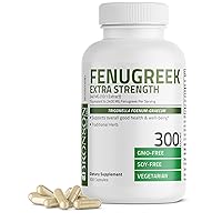 Fenugreek Seed Powder Capsules Extra Strength, Trigonella Foenum-Graecum, Non-GMO, Soy-Free, Vegetarian, 300 Capsules